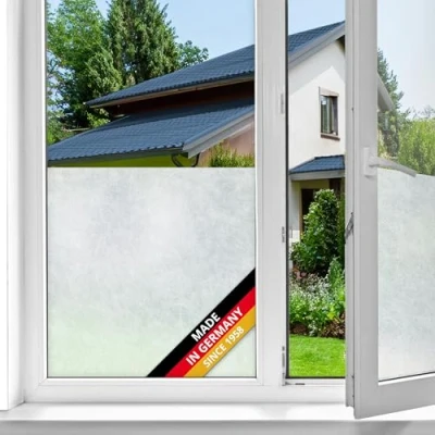 Image de d c fix film fenêtre anti regard électrostatique premium Papier de riz opaque adhésif et décoratif brise vue cache pour vitre, vitrage, douche 90 cm x 1,5 m