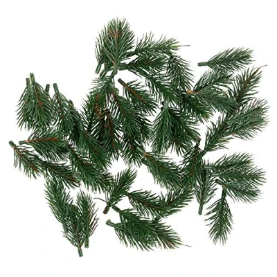 Image de Ideen mit Herz Lot de 55 branches sapin artificielles Vert 6,5 cm long Décoration couronne l&#039;Avent