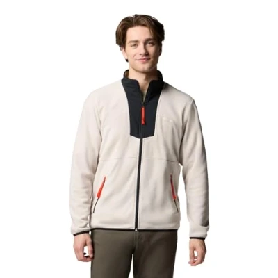 Image de Columbia Homme Sequoia Grove Full Fleece Veste Polaire Entièrement Zippée, Pierre Foncée, Noire, S EU