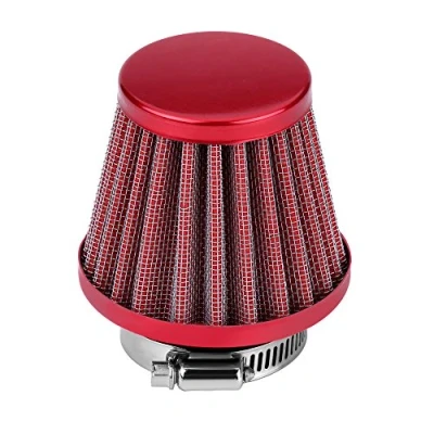 Image de 38mm Filtre à Air, Keenso Entrée d&#039;Air Kit de d&#039;Admission Froid Universel en Forme Champignon pour Moto Voiture Coloré(Red)