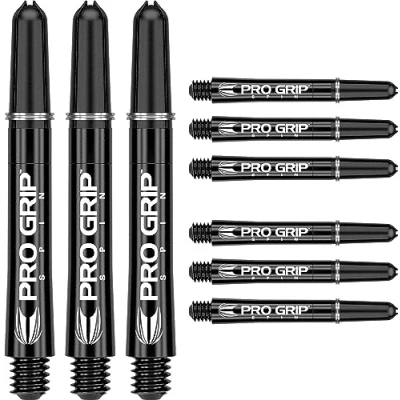 Image de Target Darts 3 x Jeux of Noir Pro Grip Spin Dart Stems Intermédiaire 9 po au Total