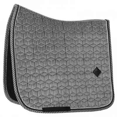 Image de Kentucky Tapis de Selle Pied Poule Dressage Noir Full