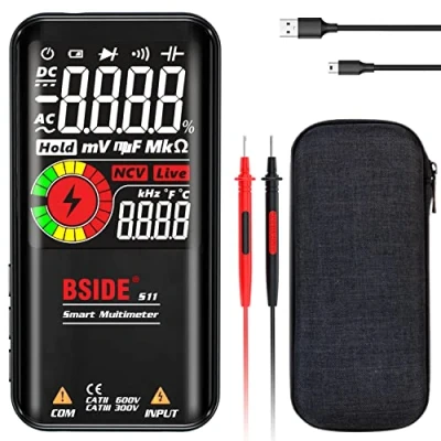 Image de BSIDE S11 Multimètre numérique Auto Range Multi Testeur 10 000 points Voltmètre intelligent Mesure AC DC Voltage Ohm Capacitance Fréquence Cycle Duty Continuity NCV de tension