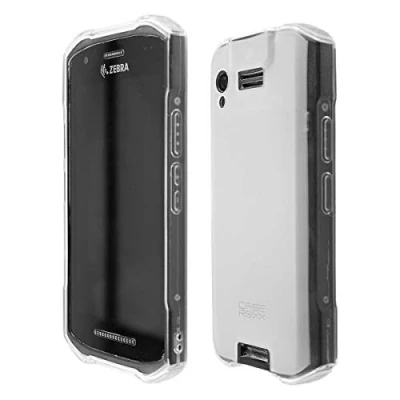 Image de caseroxx Coque pour Zebra TC21 / TC26, TPU Housse Étui de Protection Antichoc Smartphone (Coque Coloris Blanc Transparent)