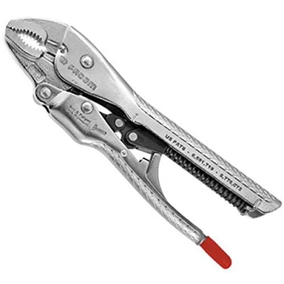 Image de FACOM Pince Étau Automatique Multiusage 580.1 Becs Coudés Mâchoire en Acier Forgé Chrome Molybdène Poignée Antidérapante Déverrouillage d&#039;Une Main par Levier Outil Durable