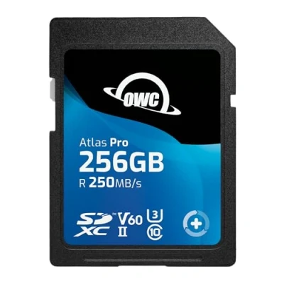Image de OWC Atlas Pro SDXC UHS II V60 Media Card, Carte mémoire économique et de qualité supérieure pour Les Photos Plus courantes utilisations Capture vidéo jusqu&#039;à 4K 256 Go