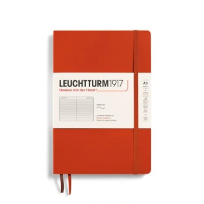 Image de LEUCHTTURM1917 367267 Carnet de notes Medium (A5), Couverture souple, 123 pages numérotées, Fox Red, ligné