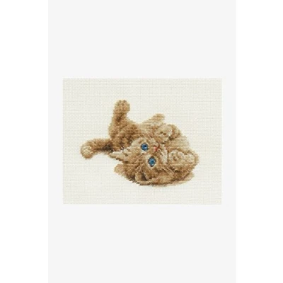 Image de DMC Kit Point de Croix Motif Chaton Jouer, 100% Coton, Multicolore
