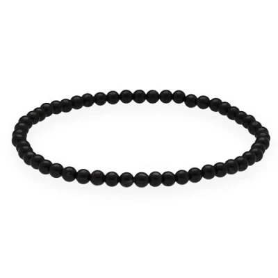 Image de Lebensquelle Plus Mini Bracelet à boules 4 5 mm en pierres précieuses de qualité supérieure, 19 centimeters, Pierre précieuse