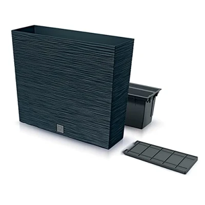 Image de Pot de fleurs avec reserve d&#039;eau 12 L anthracite FURU