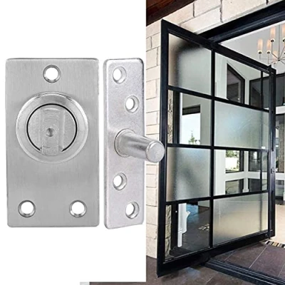 Image de charnière de porte en bois, Charnières à pivot porte, usage intensif pour portes bois Système Murphy acier inoxydable 360 ​​degrés, pivotante arbre