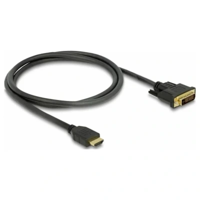 Image de DeLOCK 85652 câble vidéo et adaptateur 1 m HDMI Type A (Standard) DVI Noir Neuf