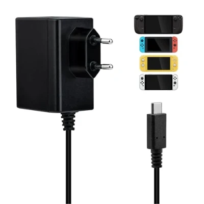 Image de Mcbazel Adaptateur Secteur 1,5 m Convertisseur 45W PD 15V/2,6A Charge Rapide pour Console de Jeu Switch/Switch Lite/OLED/Deck Dock/Manette Pro, Le Mode TV