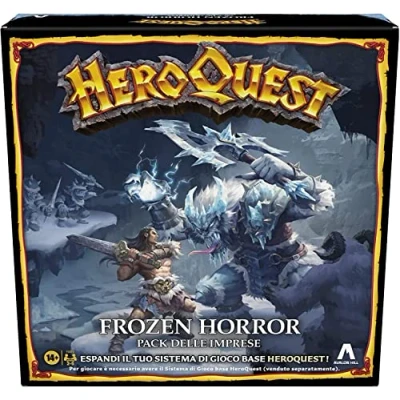 Image de Avalon Hill, HeroQuest Frozen Horreur, Pack Entreprise, Jeu d&#039;Aventure Fantasy Style Dungeon Crawler, pour Jouer Vous devez Avoir Le Système de Base