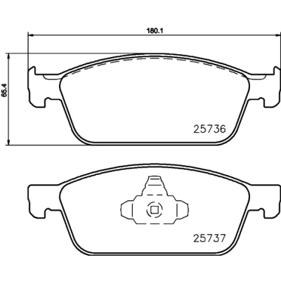 Image de HELLA 8DB 355 020 831 Jeu de plaquettes frein non préparé pour indicateur d&#039;usure FORD: FOCUS 3, KUGA 2, Transit Connect V408 Van
