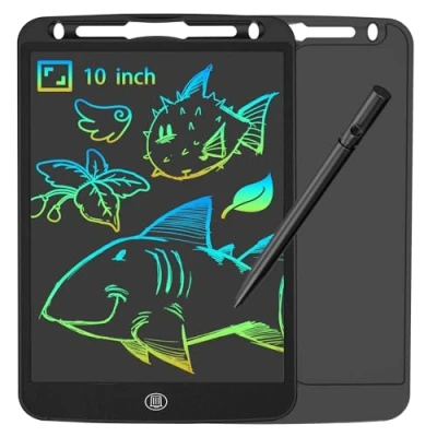 Image de JOEAIS Tablette d&#039;écriture LCD 10 Pouces, Graphique Enfant Dessin pour l&#039;apprentissage, Le gribouillage et la Prise de Notes, Cadeaux Noël d&#039;anniversaire Garçons Filles (Noir)