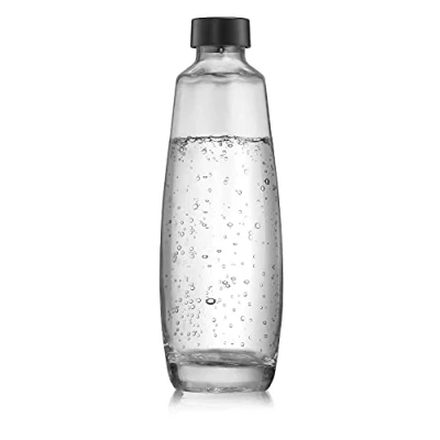 Image de Sodastream Carafe en Verre pour Machine à Eau Pétillante Duo, Transparente, Bouteille Compatible Lave vaisselle, 1 L
