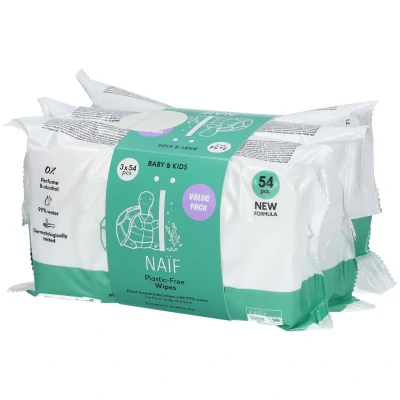 Image de Naif Lingettes sans plastique pour bébé et enfants