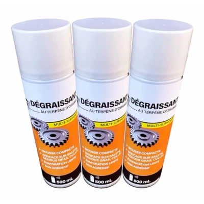 Image de Méduze Lot 3 x dégraissant au terpène d’orange 500mL Mousse compacte Multisupports Évaporation lente Non agressif