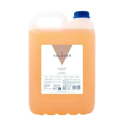 Image de Valquer Profesional Shampooing Ph Neutre Revitalisant avec Brillance et Pro Vitamine B5 pour Salon de Coiffure 5000 ml