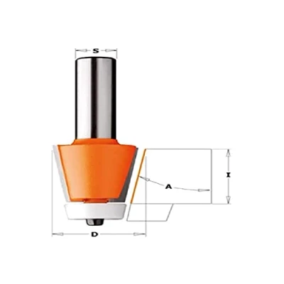 Image de CMT Orange Tools 980,551,11 Fraise à Chanfreiner hw avec rod. pour corian s 12 d 28,5 x 25,4 10 degrés