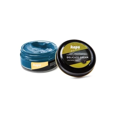 Image de Kaps Crème Délicate De Cirage Cuir Naturel Et Synthé Soin Chaussures Professionnel Intensif Du Nourrissant Pot Verre 50ml Plusieurs Couleurs (122 Daphne)