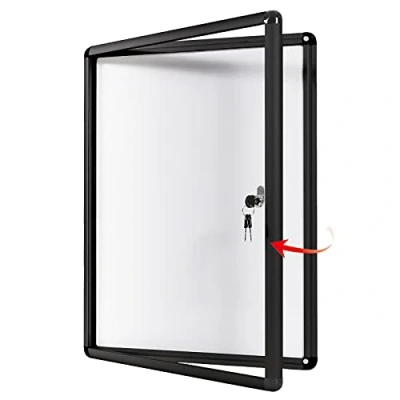 Image de Swansea Tableau d&#039;affichage magnétique recouvert de verre avec cadre en aluminium 96,5 x 71,1 cm