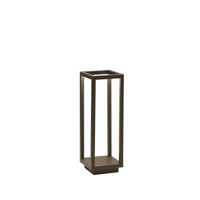 Image de Zafferano Home Pro Lampe LED Rechargeable de Table sans Fil Lanterne Tactile Dimmable d&#039;Intérieur et d&#039;Extérieur IP54 Temp. Lumière 3000K Corps en Aluminium H29,4 (Gris Foncé)