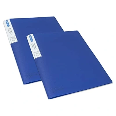 Image de Rapesco 1673 Germ Savvy Antibactérien, Protège Document A4 avec 20 Pochettes, Bleu, Lot de 2 Documents