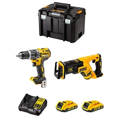 Image de Kit DeWALT DWK205 Perceuse à Percussion DCD796 + Scie Sabre DCS367 2 x 2,0 Ah TSTAK VI
