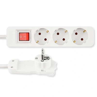 Image de REV Bloc multiprise 3x 2m blanc avec interrupteur
