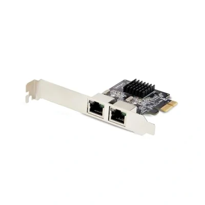 Image de StarTech.com Carte Réseau PCIe Gigabit à 2 Ports, PCI Express 10/100/1000Mbps, NIC, Double Realtek RTL8111H, TAA