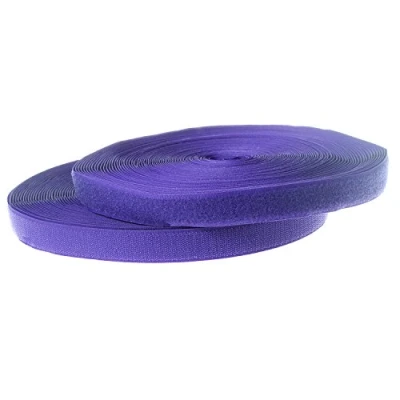 Image de TUKA Scratch Ruban à coudre 25 mètres x 20mm, Non adhésif bande Hook &amp; Loop, Crochet et Boucle pour couture, Tissu Fermeture, 25m Boucle, Violet, TKB5004 Purple