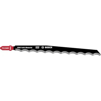 Image de Bosch 3x Lames de Scie sauteuse T 313 AW Special for Soft Material (pour Carton, polystyrène, moquette, cuir, caoutchouc, Accessoire sauteuse)