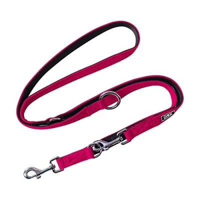 Image de DDOXX Laisse Chien Air Mesh, Réglable en 3 Position, 2m Nombreuses Couleurs &amp; Tailles pour Petit, Moyen Gros Grand Double laisses Ajustable Chat Chiot Rose Pink, XS