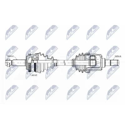 Image de NTY NPW KA 343 Arbre de transmission Essieu avant boîte vitesses manuelle à 6 vitesses, KIA: Pro cee‘d II 3 portes