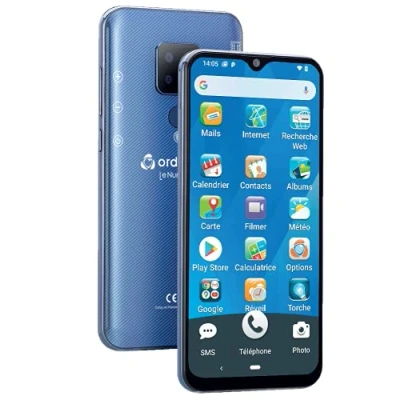 Image de Ordissimo Smartphone LeNumero2 Idéal pour Senior Téléphone Portable Simple Interface Basique Écran Tactile 5,5&quot;, Gros Caractères, SMS, MMS, Emails, Photos, Vidéos Bleu
