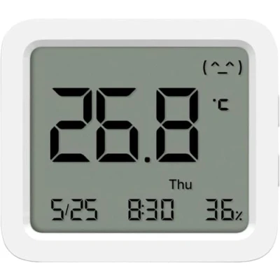 Image de Moniteur de Température et d&#039;humidité Xiaomi Mi 3 Bluetooth 0 à 60ºC humidité 0% 99% HR Date heure Couleur blanche Neuf