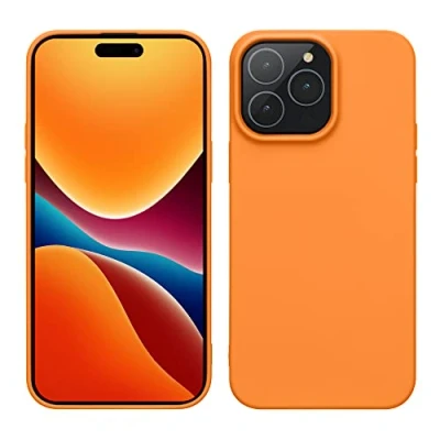 Image de kwmobile Housse Compatible avec Apple iPhone 14 Pro Maxcoque Coque de Protection Fine Douce Flexible Orange fruitée