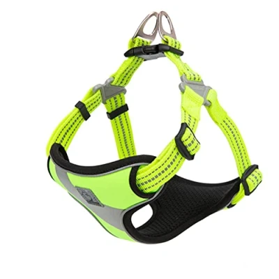 Image de Harnais pour Chien Gilet de sécurité Step in Style réfléchissant réglable Confortable TLH5991(Jaune Fluo,M)