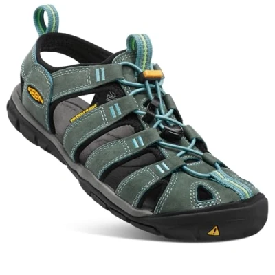 Image de KEEN Femme Clearwater CNX Sandale, Mineral Blue/Yellow Leather, 36 EU