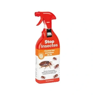 Image de BSI Spray Foudroyant Anti Punaise de Lit 800 ml Effet Radical sur Tous les Insectes Rampants, Translucide
