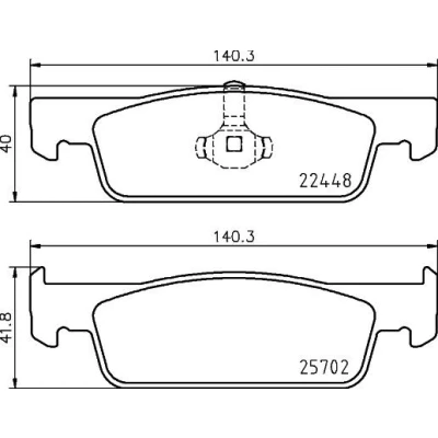 Image de HELLA 8DB 355 031 551 Jeu de plaquettes frein non préparé pour indicateur d&#039;usure DACIA: Sandero 2, LOGAN RENAULT: / Stepway 2