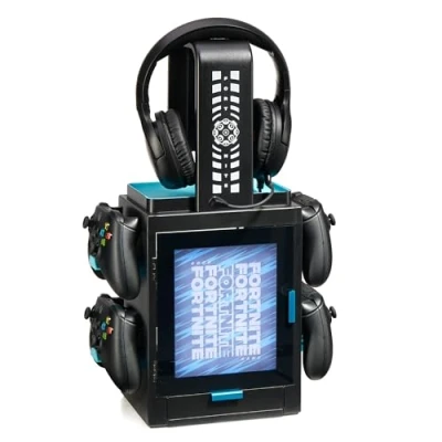 Image de Numskull Official Fornite LED Light Gaming Locker, Controller Holder &amp; Headset Stand for PS4/PS5 Xbox Series XS Multiple Lighting Settings Fortnite Merchandise