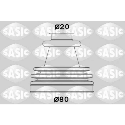 Image de SASIC 2933773 Soufflet De Cardan côté roue PEUGEOT: 205 II 3/5 portes, I 306 CITROËN: C15 Van, ZX AX