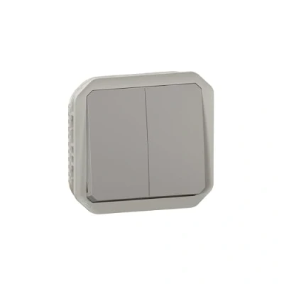 Image de commande double 10a gris composable legrand plexo 069525l