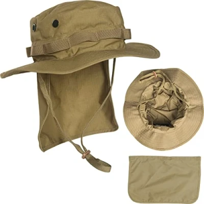 Image de Mil Tec chapeau Boonie britannique avec cache nuque, safari, tropical, différents modèles Marron XXL