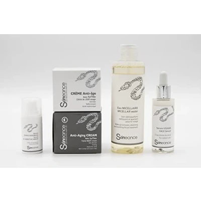 Image de SKINEANCE le rituel 5 produits Syn Ake Actifs anti âge Réduit les rides d&#039;expression, tapis robuste, gonflements et cernes