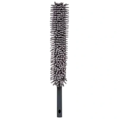 Image de tete plumeau double face click, gris foncé