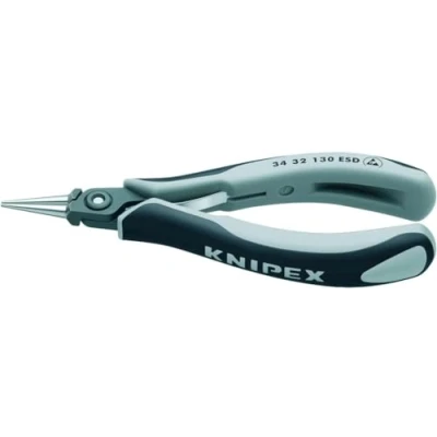 Image de Knipex Pince de préhension précision pour l’électronique ESD brunie, avec gaines bi matière 135 mm 34 32 130